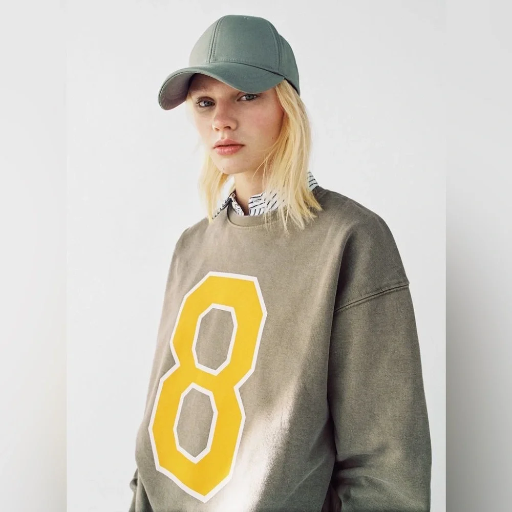 ππππ Washed Vintage look Sweatshirt Size L - Picture 2 of 10